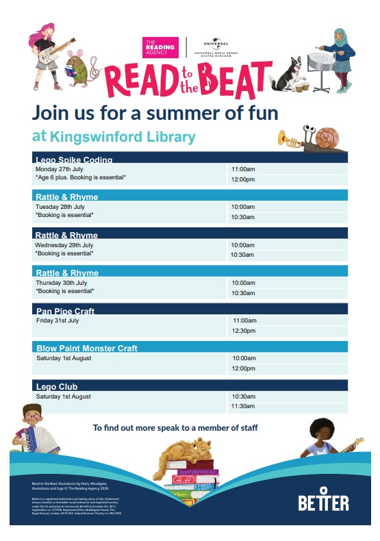Kingswinford Library - Summer Reading Challenge 27 July-1 August 2026